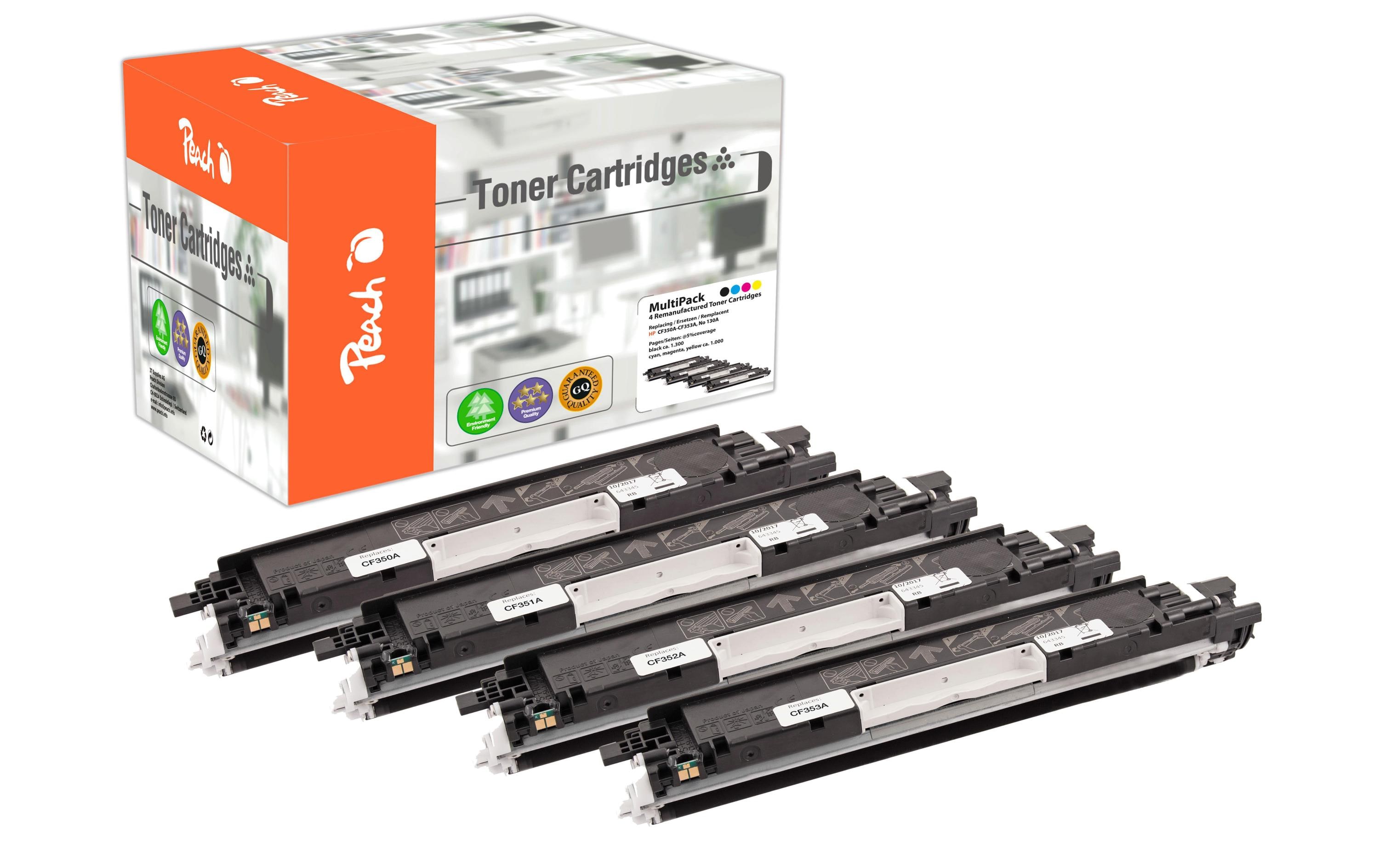 Tonerset HP Nr. 130A Series (CF35A) BK, C, M, Y<br>Toner, Kombi-Pack Schwarz, Cyan, Magenta und Gelb