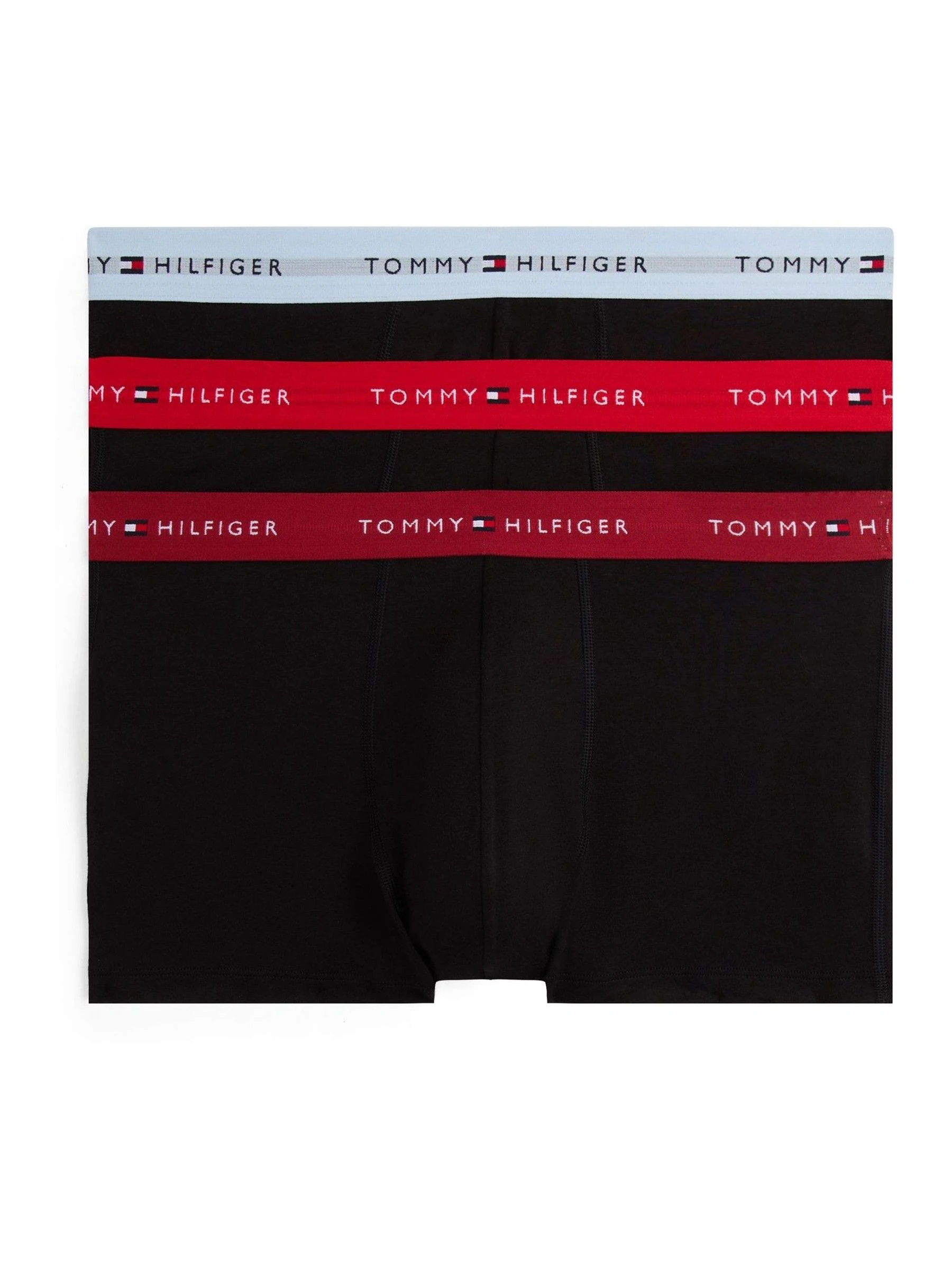 Tommy Hilfiger 3 Pack Signature Repeat Logo Waistband Trunks