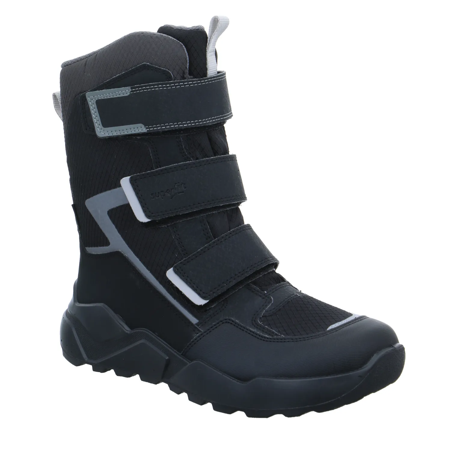 SUPERFIT Jungen- Snowboot Membran Schwarz Textil  Winterstiefel