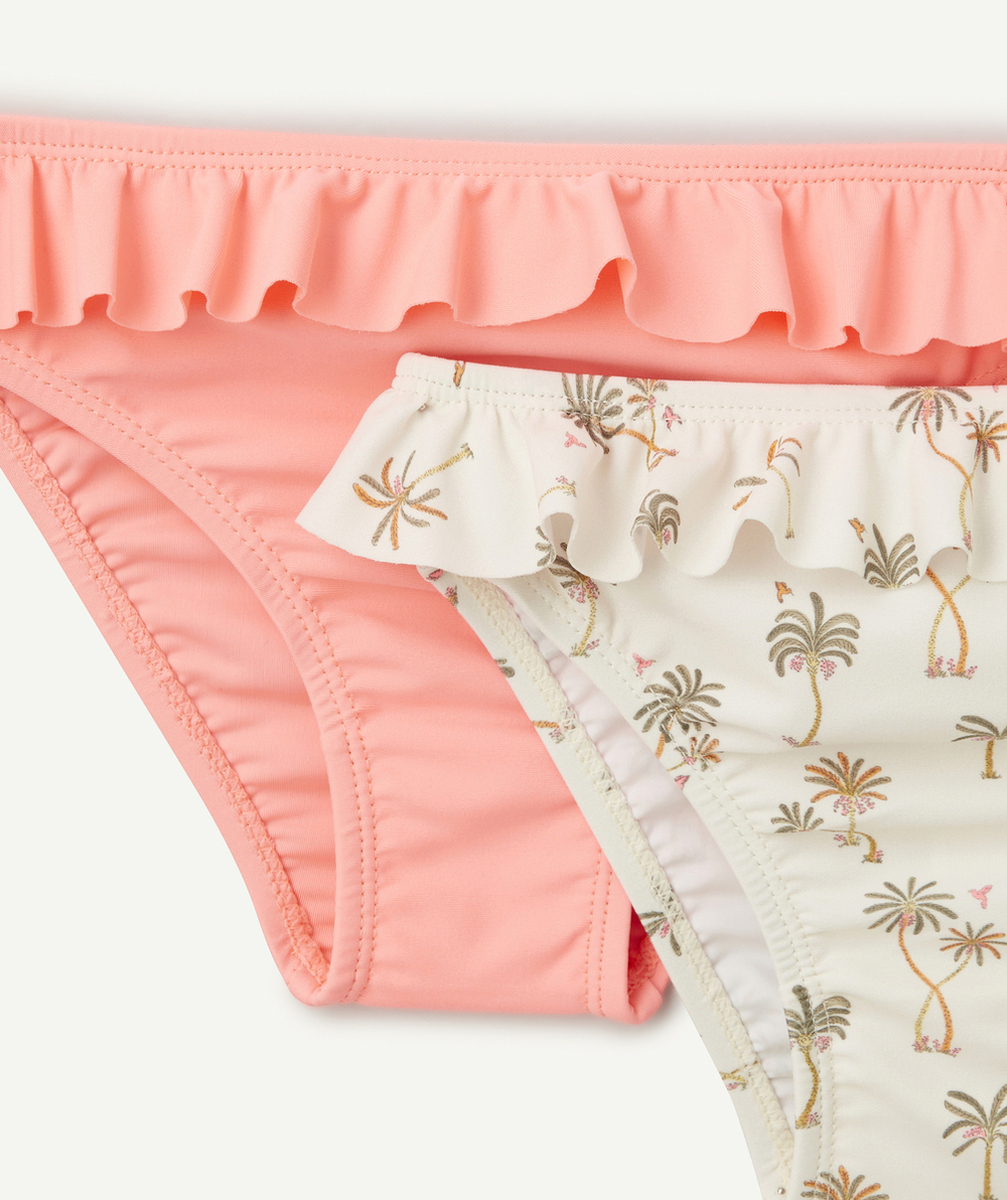 SET TOP ANTI-UV ET 2 CULOTTES BÉBÉ FILLE FIBRES RECYCLÉES THÈME PLAMIER