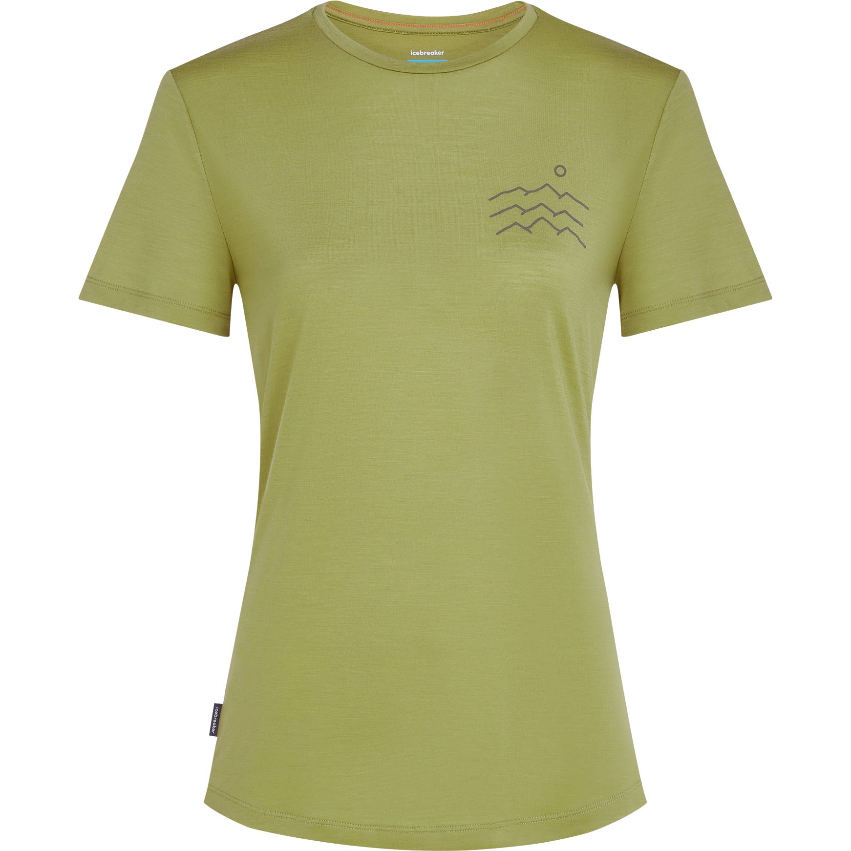 Icebreaker Merino 125 Cool-Lite Sphere Across the Peaks T-Shirt Damen olive