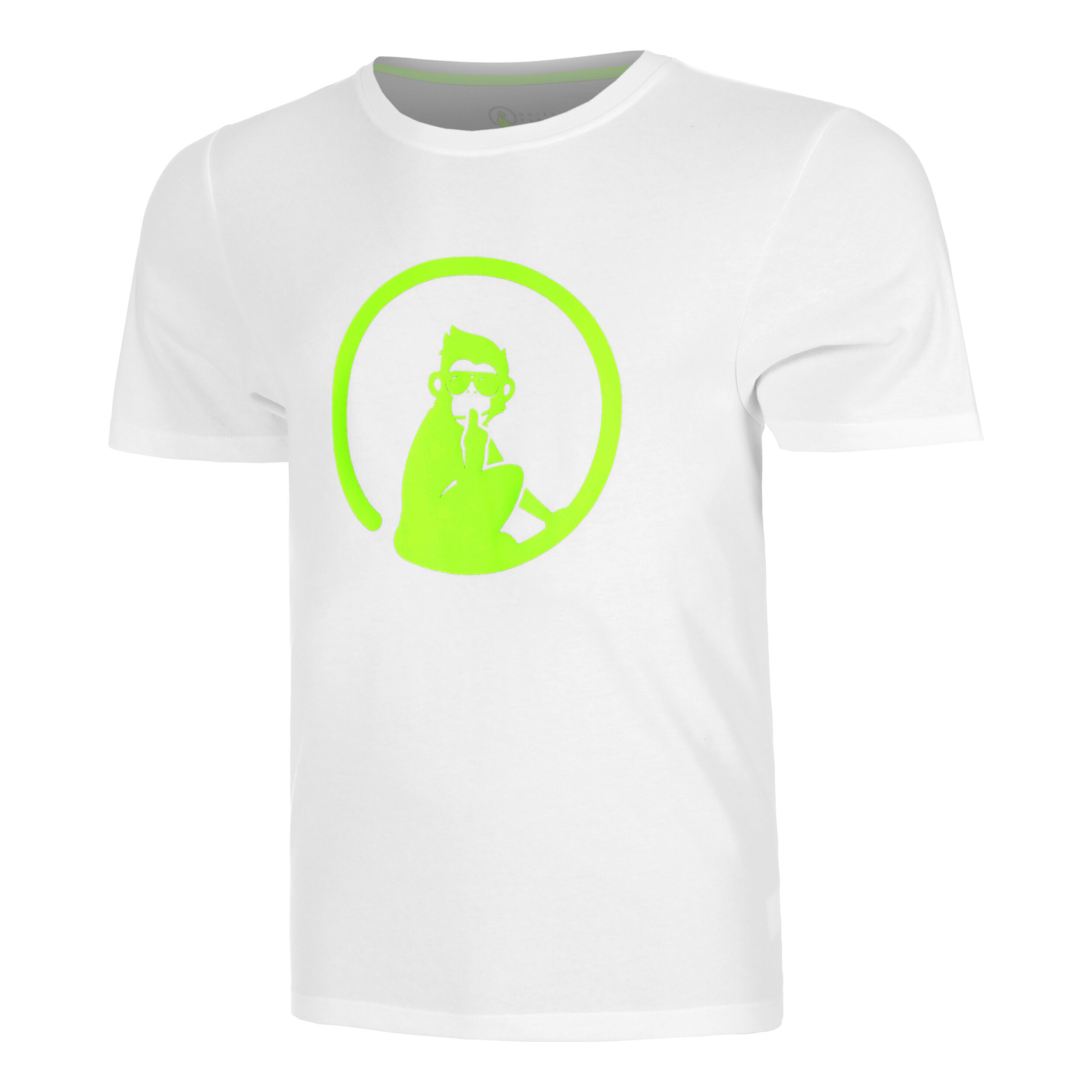 Quiet Please Wild Trainings T-shirt Hommes - Blanc , Vert Fluo