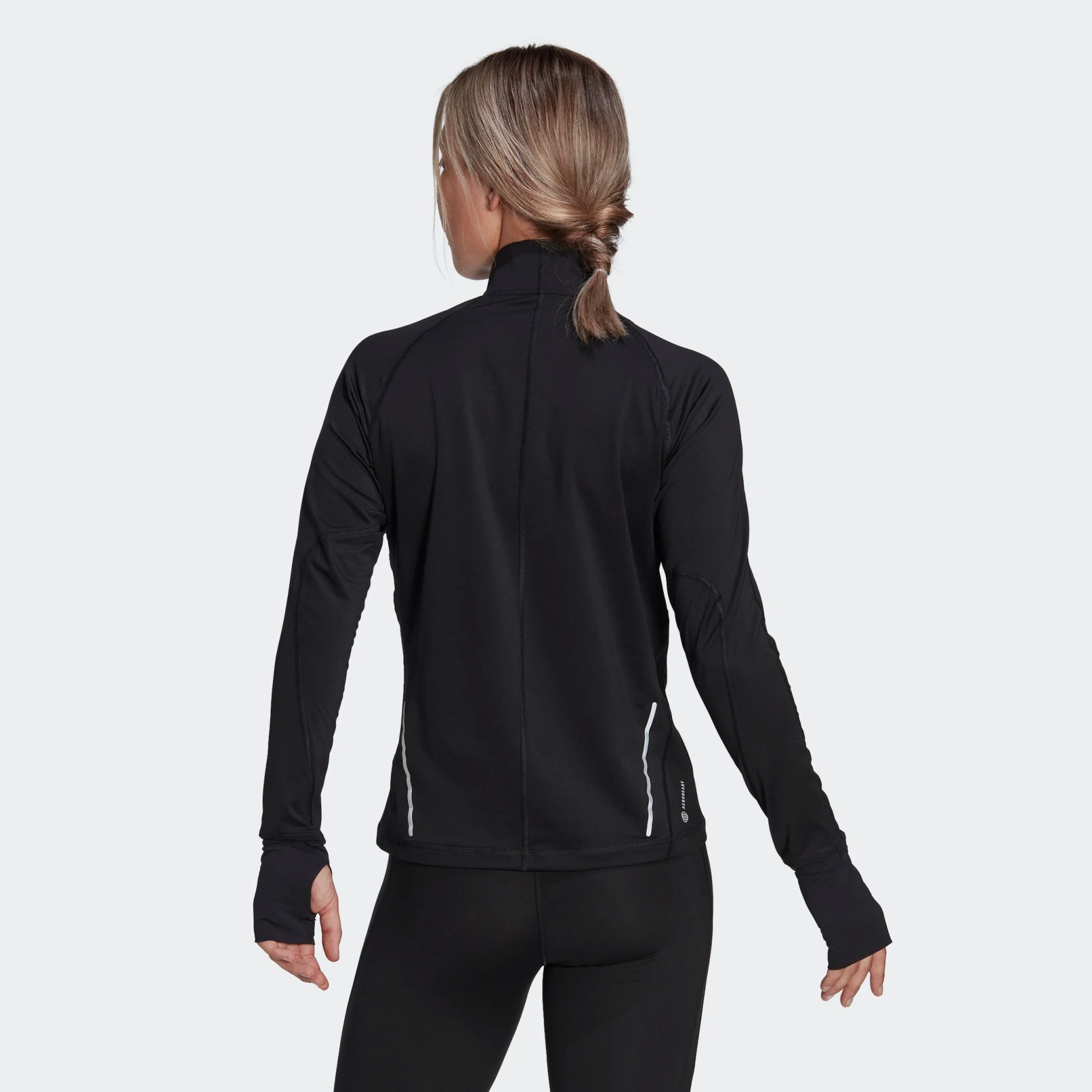 Fast Running 1/2-Zip LS Top Dame Black