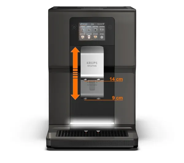 [OUTLET] - Krups Intuition Preference EA872B10 - Automatisk kaffemaskine med mælkeskummer - 15 bar - antracit