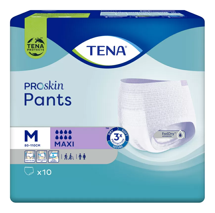 TENA ProSkin Pants Maxi Bukseble Str. M - 10 stk.