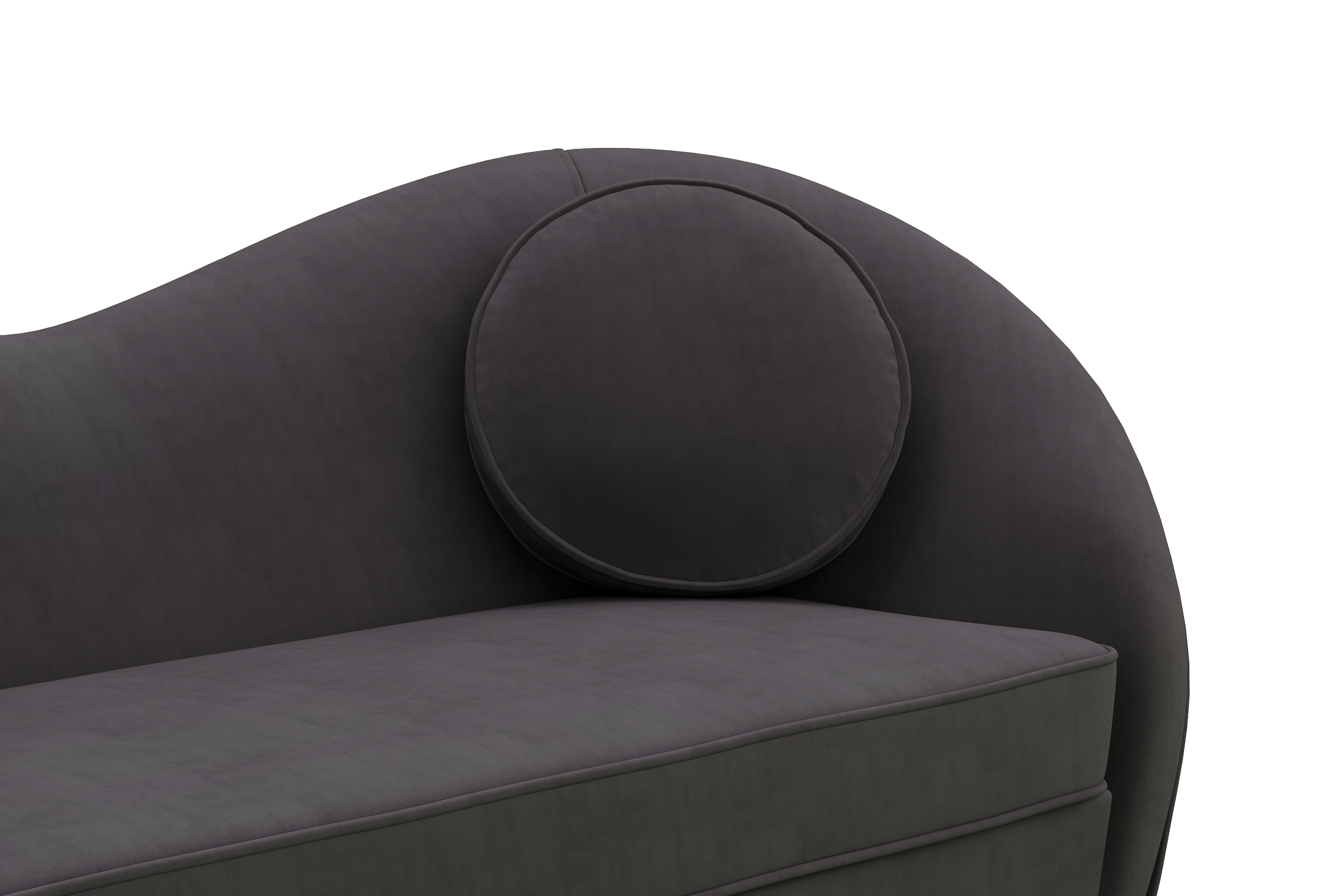 Sofa Samt DAPHNE 2-Sitzer anthrazit