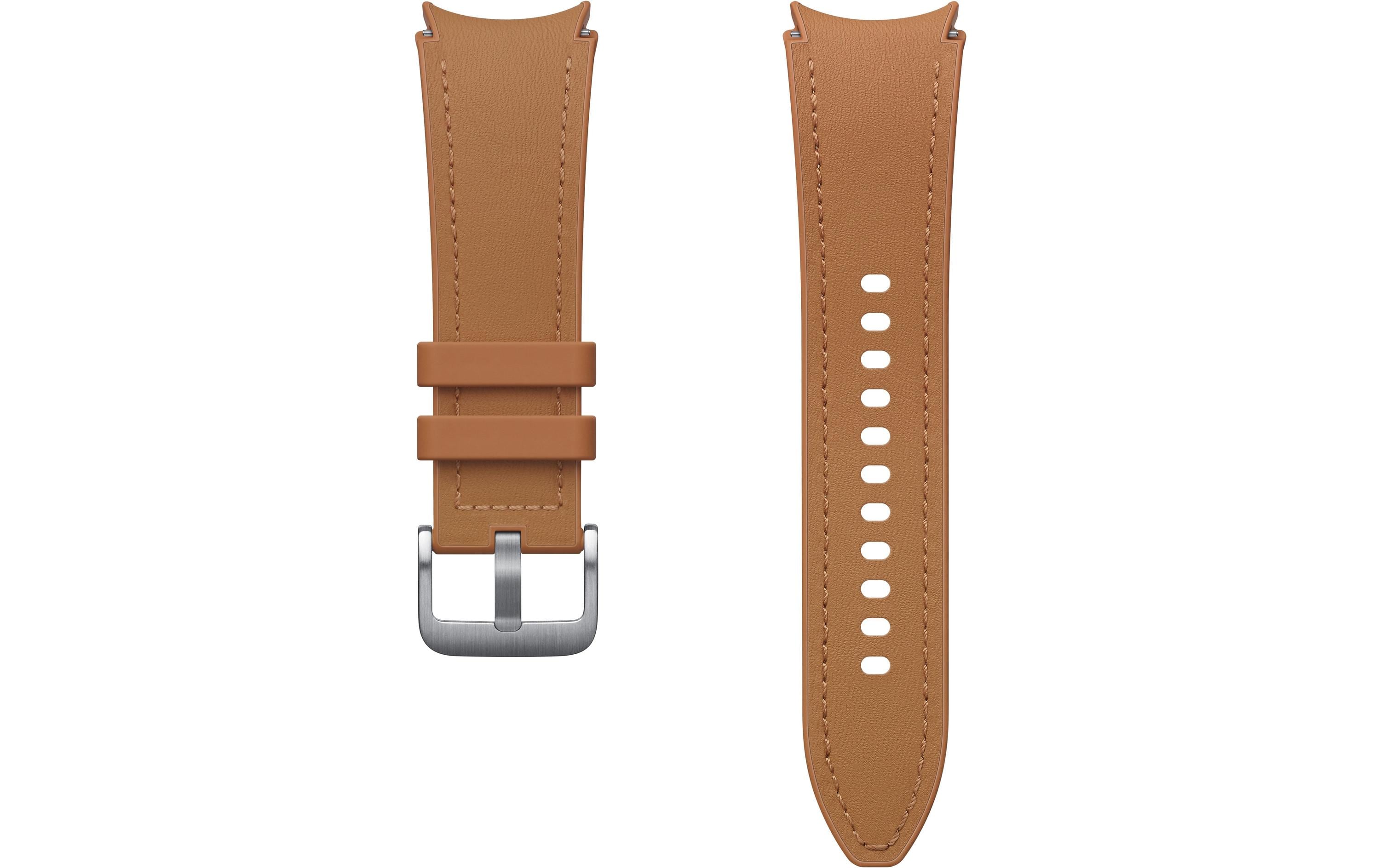 Hybrid Eco Leather Band S/M Galaxy Watch 4/5/6 CamelElegantes Armband im Leder-Look für die Samsung Galaxy Watch4, Galaxy Watch5 und Galaxy Watch6