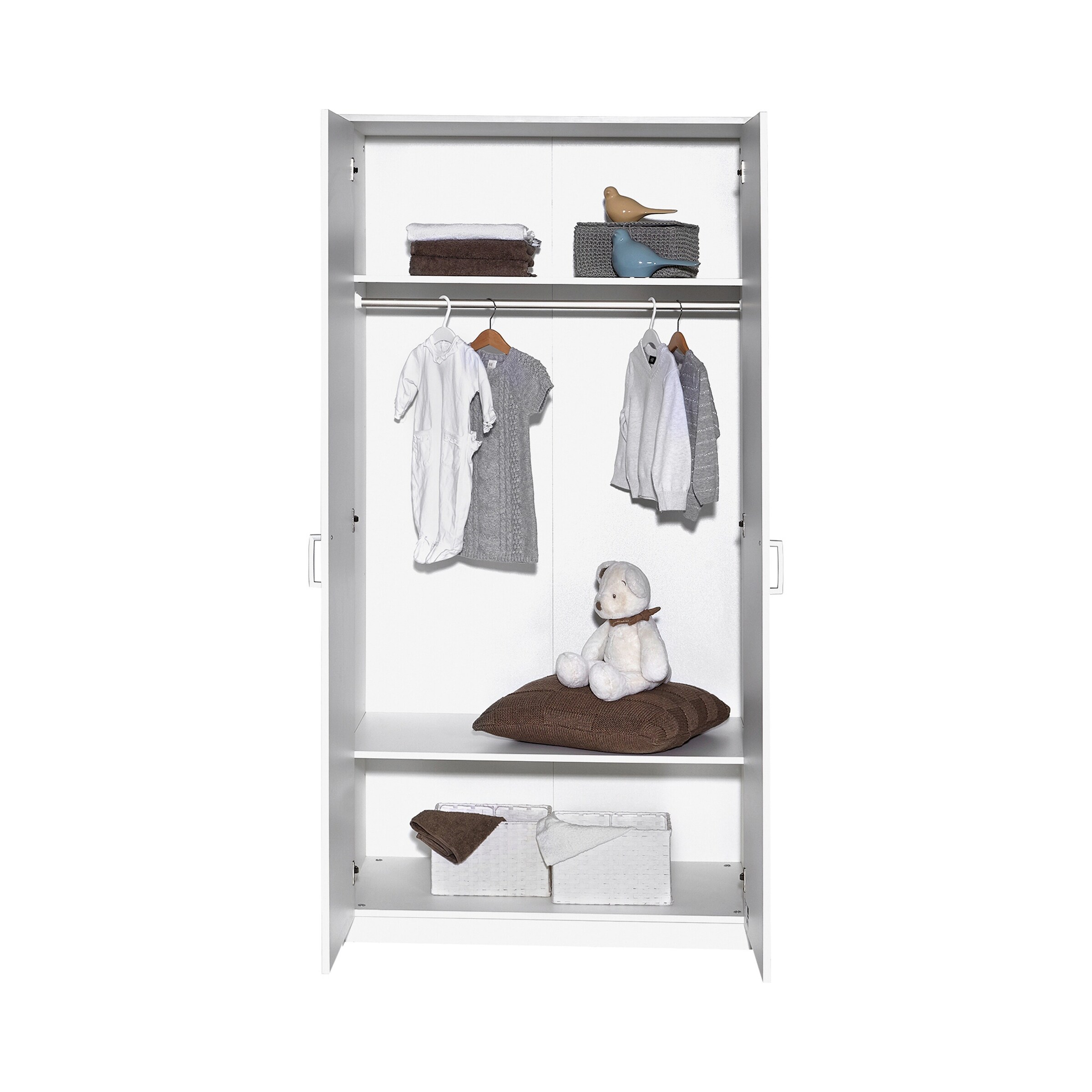 Schardt 3-tlg. Babyzimmer Classic White mit 2-türigem Kleiderschrank