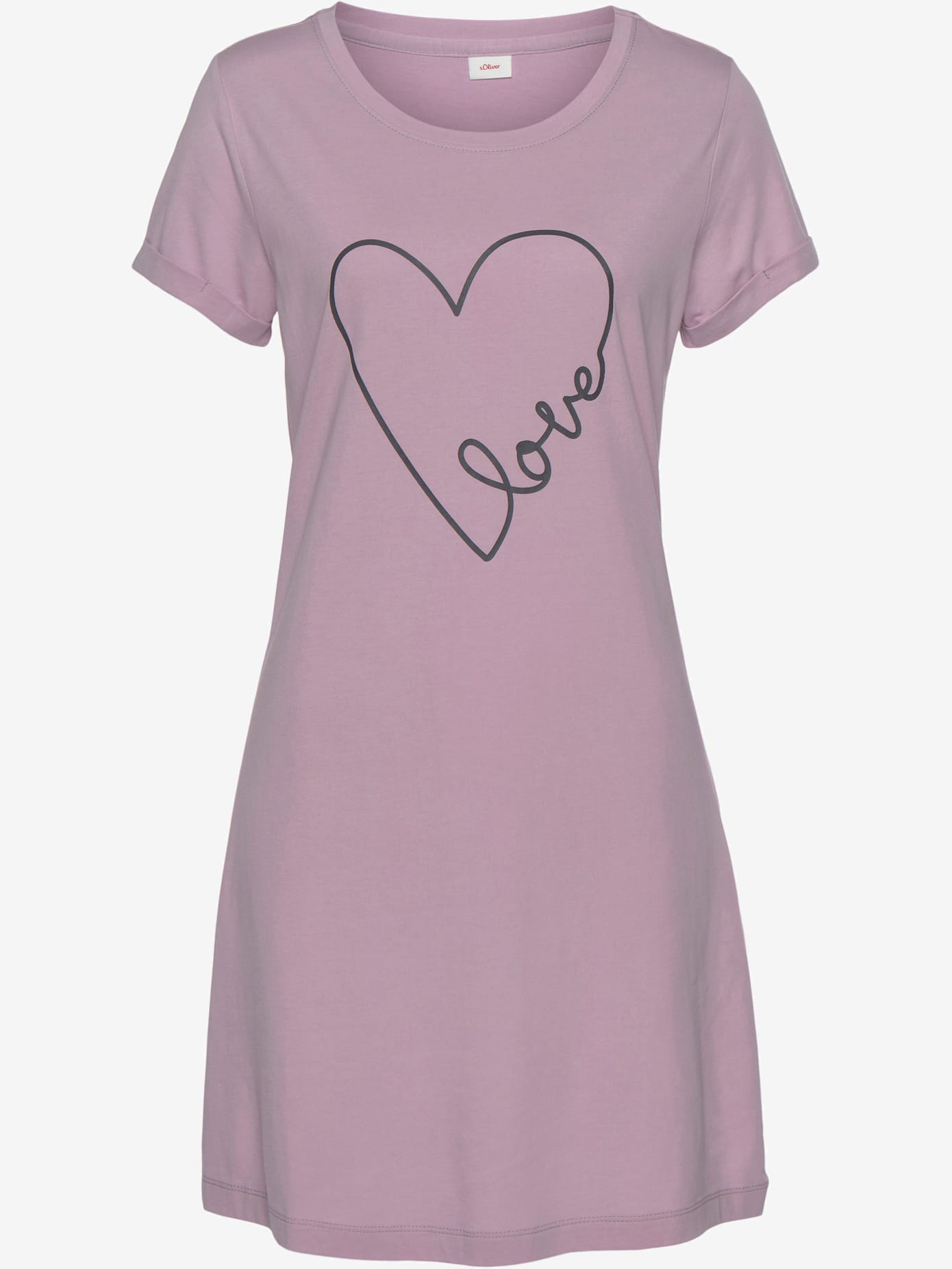 T-shirt de nuit avec imprimé petits cœurs