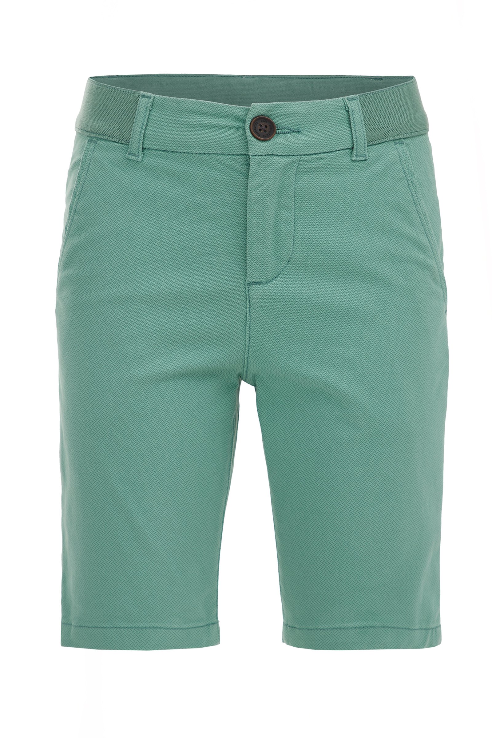 Jongens slim fit chinoshort met dessin WE Fashion Mintgroen