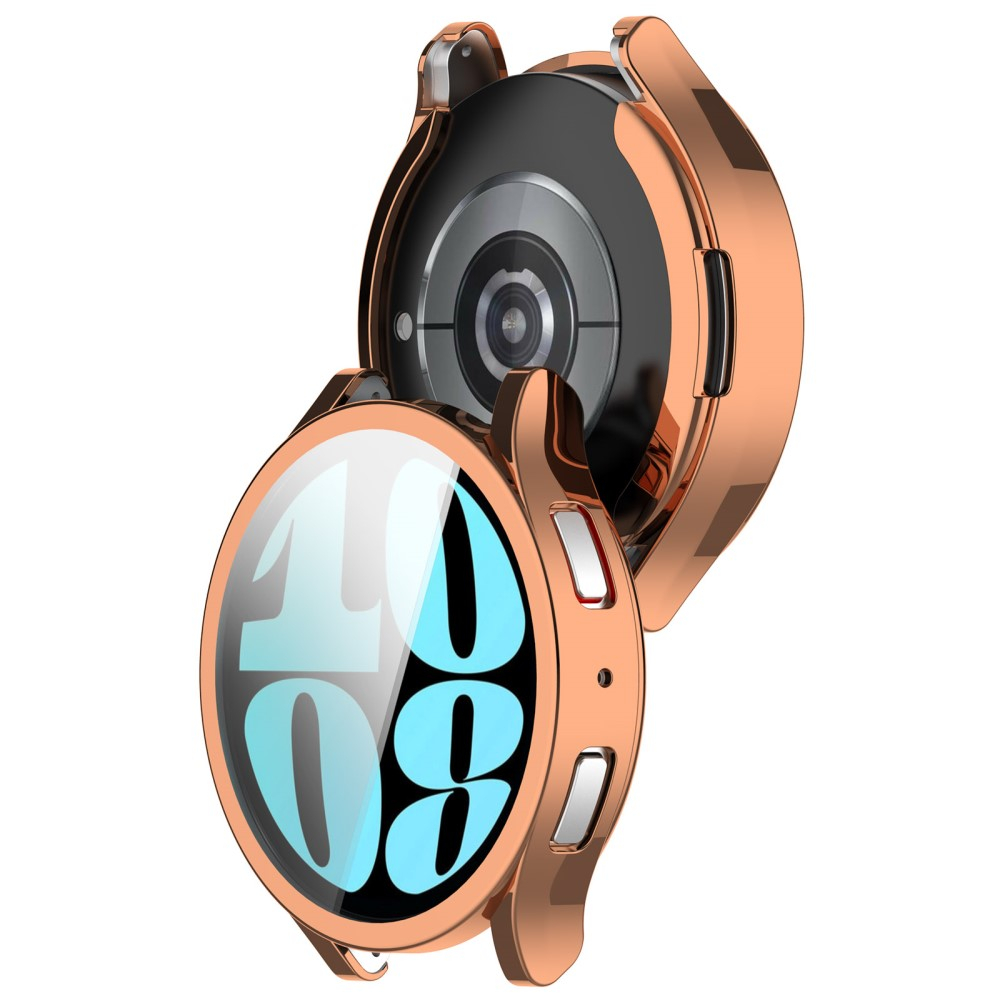 Samsung Galaxy Watch 6 (44mm) Galvanisierte Gummi Bumper Hülle - Roségold