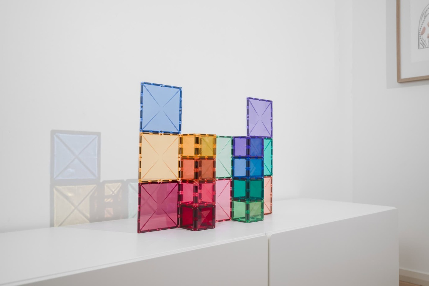 Connetix - Square Pack - magnetsæt 40 dele - pastel (CT-P-00040-SQ)