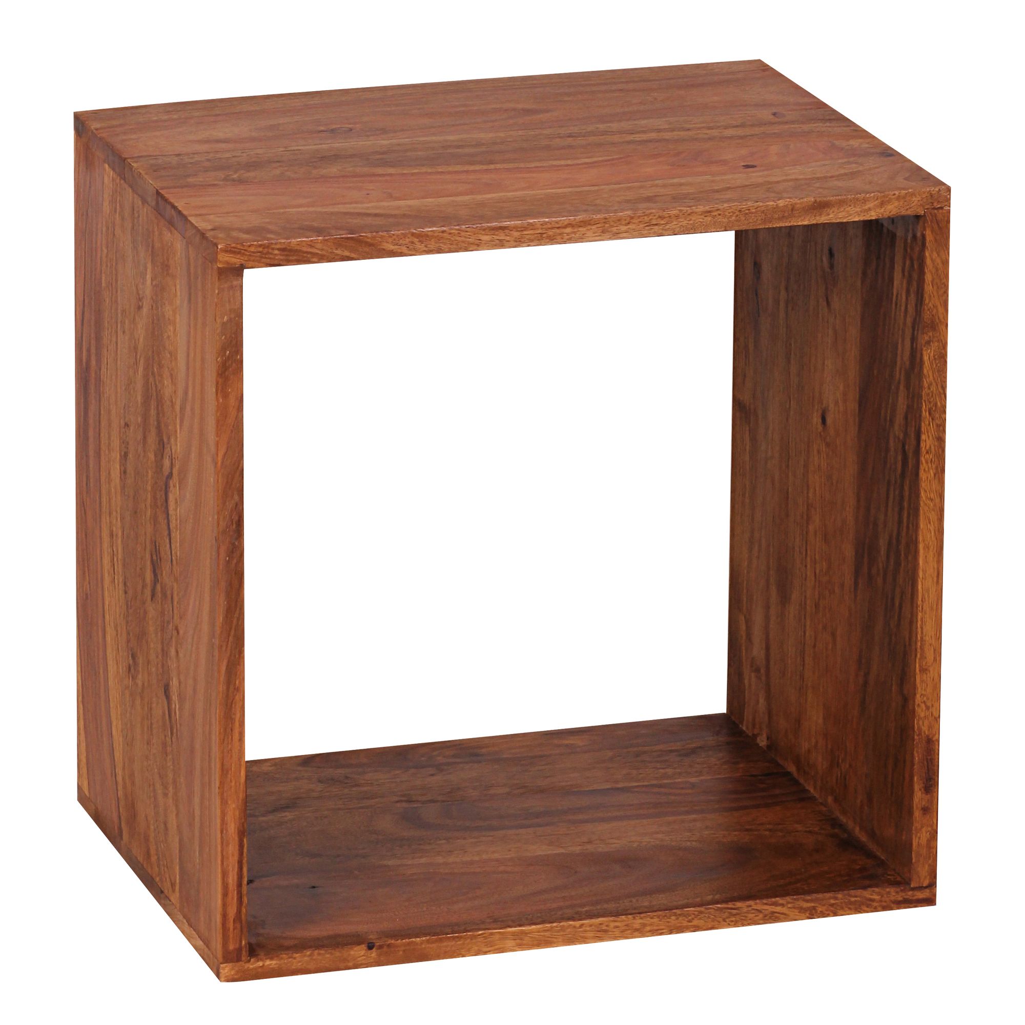 KADIMA DESIGN Cube Regal NAKO: Massivholz, Beistelltisch/Bücherregal, vielseitig, pflegeleicht