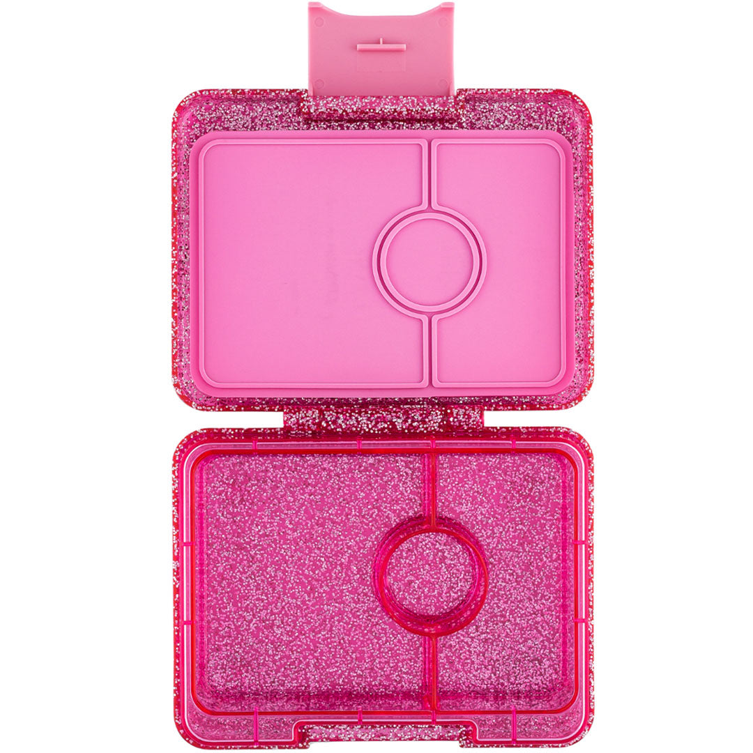 Yumbox snack bento lunchdoosje 3 vakken - sparkle pink glitter