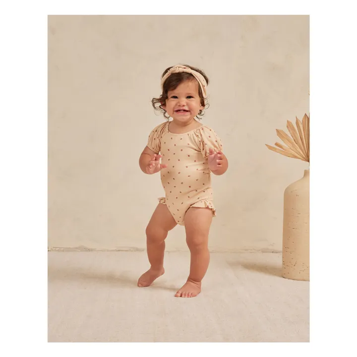 Quincy Mae Maillot 1 Pièce Catalina Fraises | Beige rosé