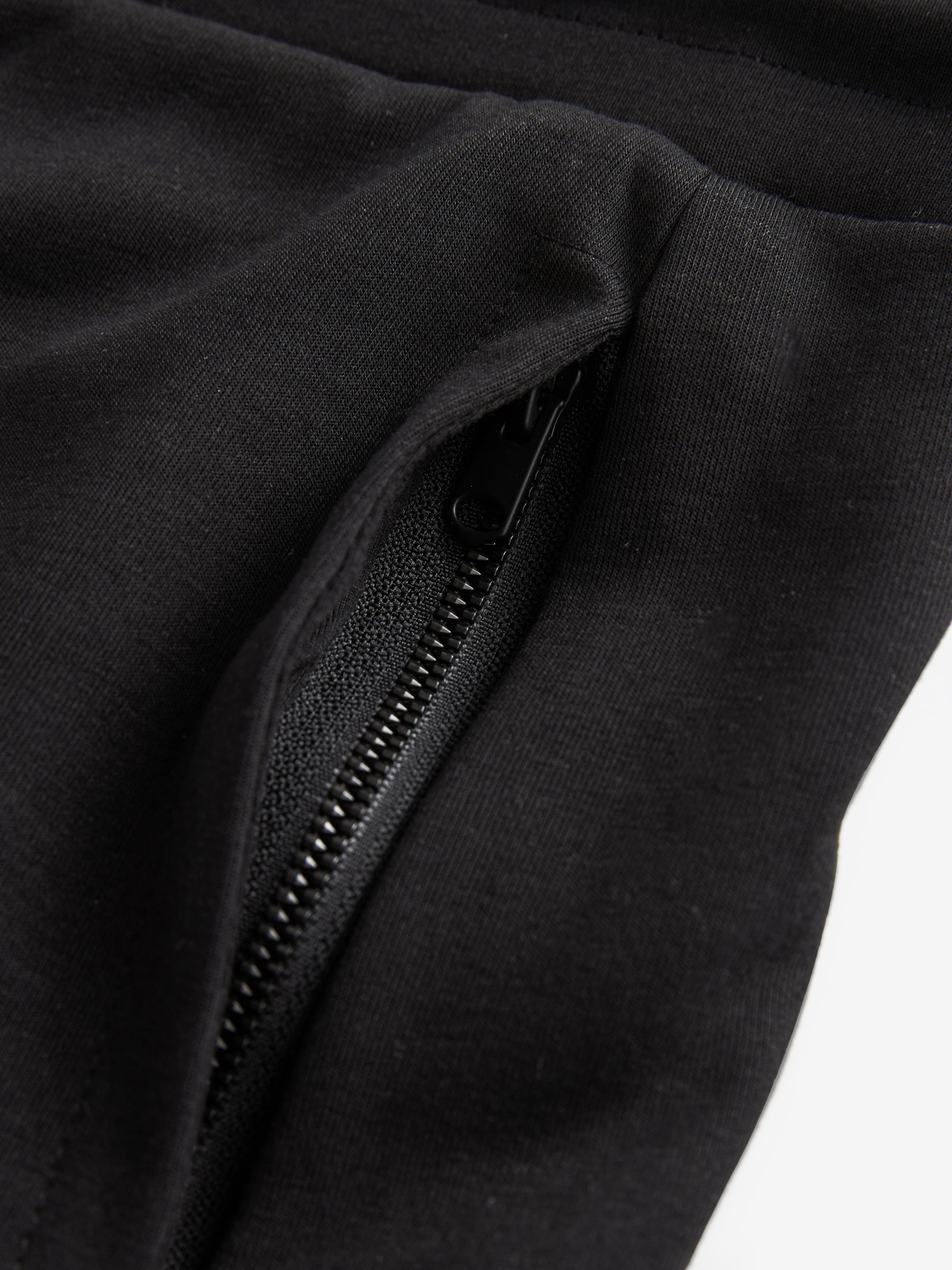 Zwart - Jersey shorts met ritszakje