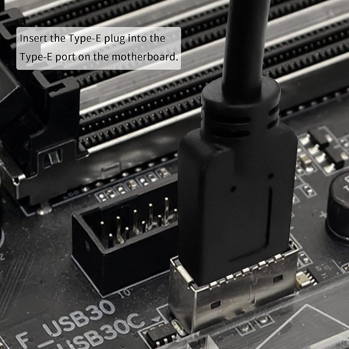 NÖRDIC Type E til USB-C flatkabel 50cm