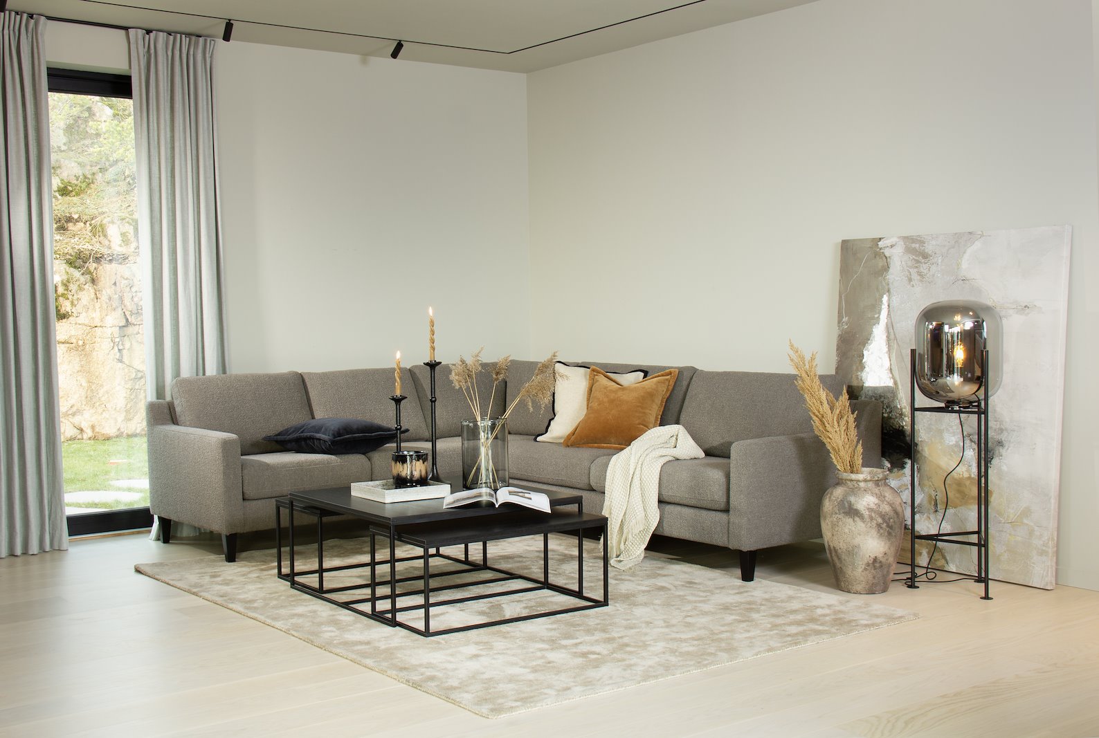 Rome vase Brun-beige. H50,5 cm