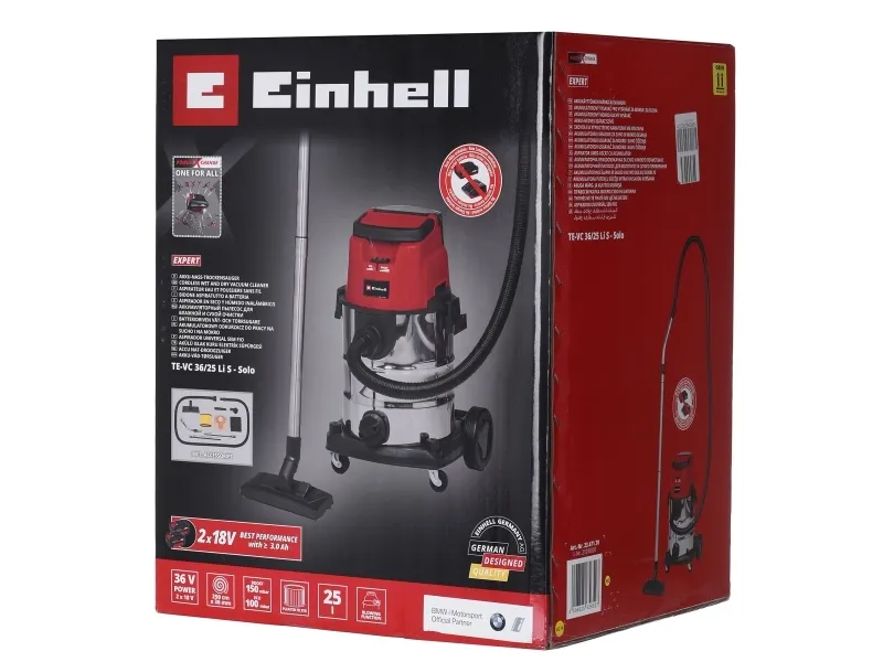 Einhell Einhell TE-VC 36/25 Li S akku våd-/tørstøvsuger 25 liter 2x18V u/batteri og lader - SOLO