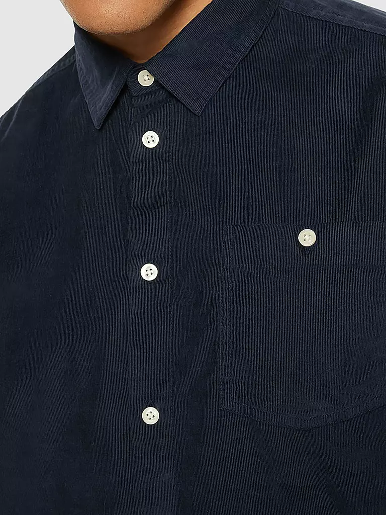 KNOWLEDGE COTTON APPAREL Hemd Regular Fit blau