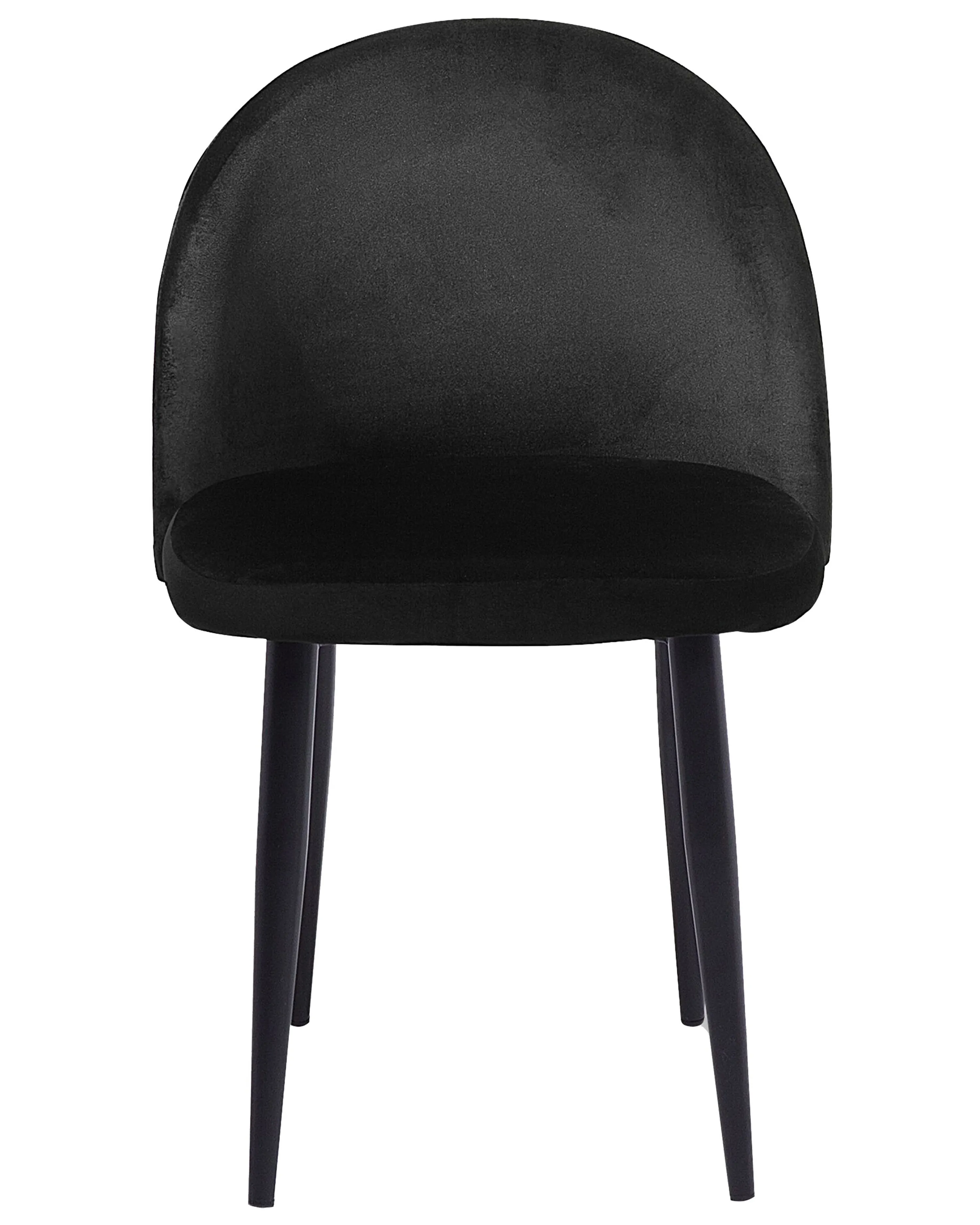 Set van 2 eetkamerstoelen VISALIA Fluweel Zwart