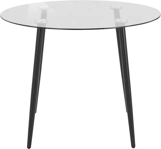 INOSIGN Essgruppe »Danny-Malio« Set, Set 100 cm, 5 Stk. tlg. Glastisch 100x100 cm mit 4 Stühlen (Veloursstoff), Gestell aus Metall