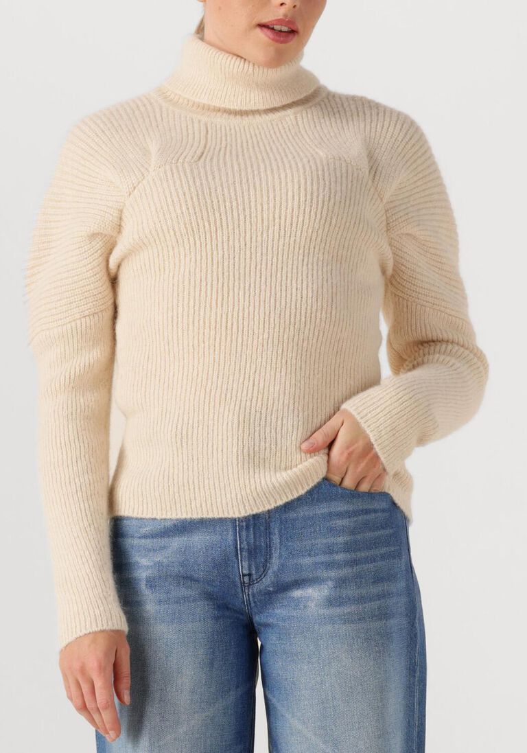 creme dante6 trui rye pleated sweater
