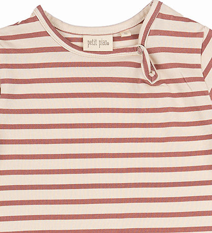 Petit Piao Sommerstrampler - Summe - Verdorrt Rose/Off White