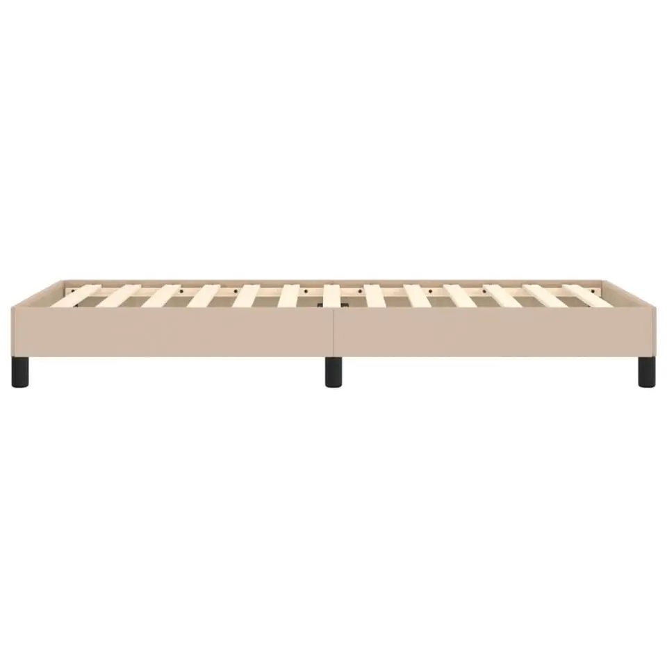 vidaXL - Eenpersoonsbed frame - Cappuccinokleurig - Kunstleer - 90x190 cm