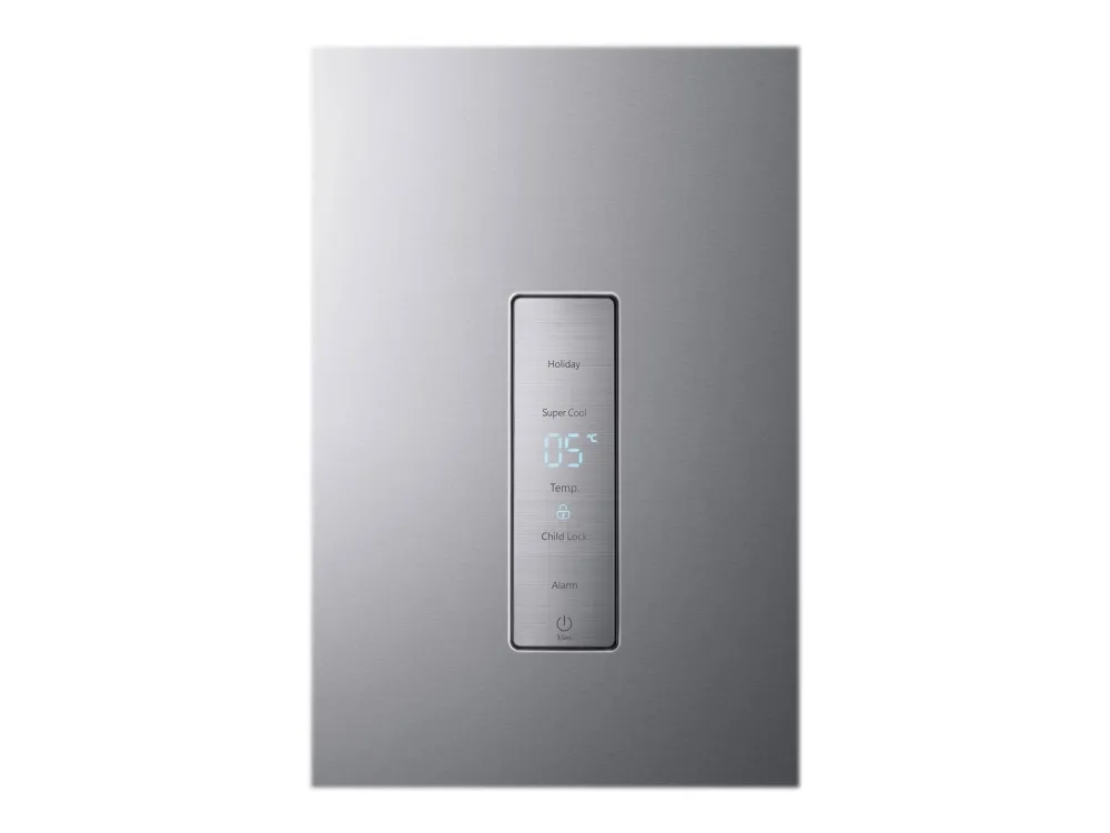 Hisense RL481N4BIE - Køleskab - bredde: 59.5 cm - dybde: 65.1 cm - højde: 185.5 cm - 370 liter - Klasse E - rustfrit stål/grå