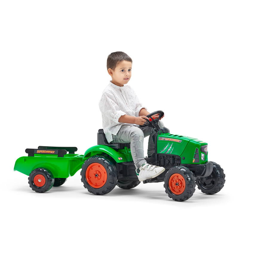 Tracteur à pédales Supercharger Vert