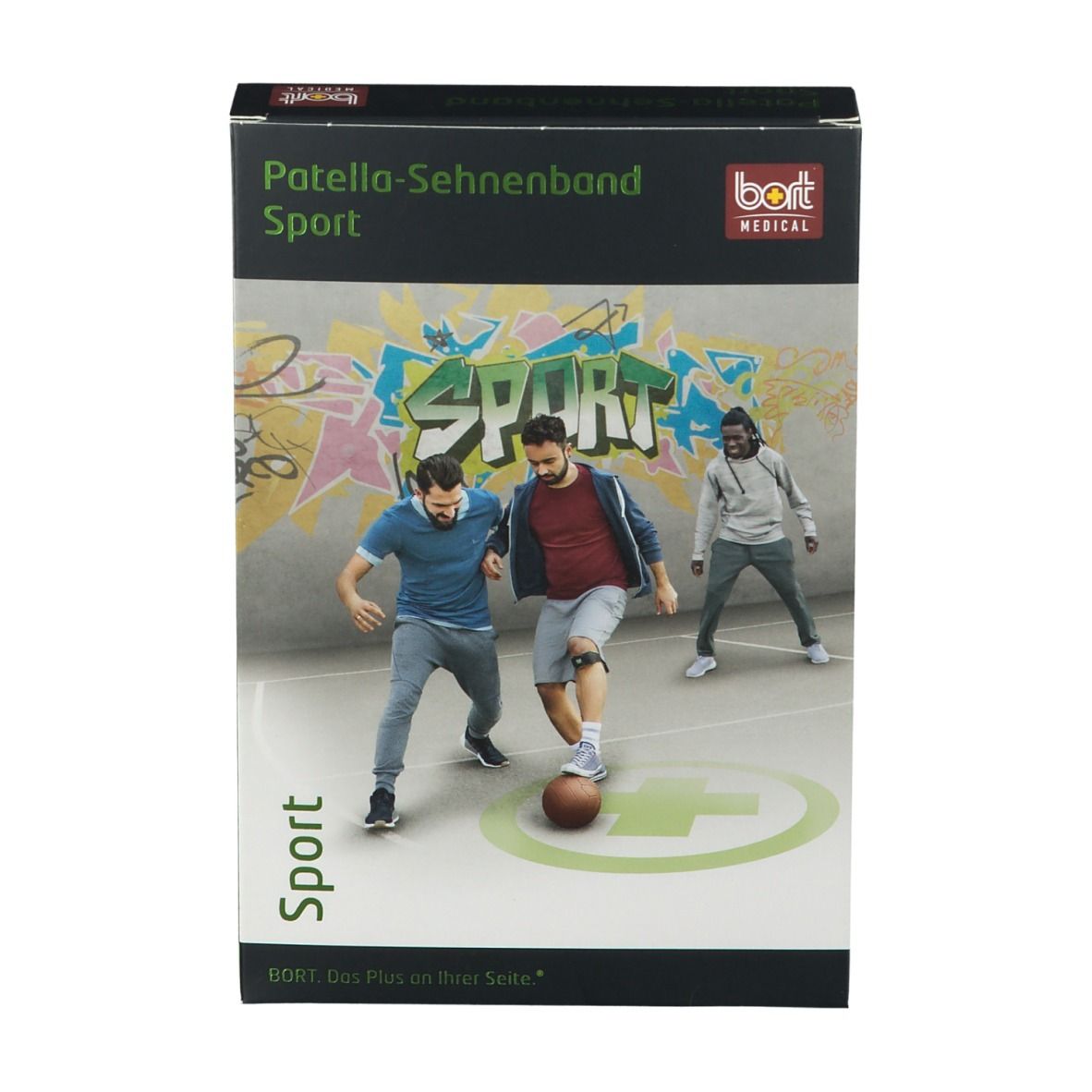 BORT Patella-Sehnenband Sport Gr. 1 schwarz/grün