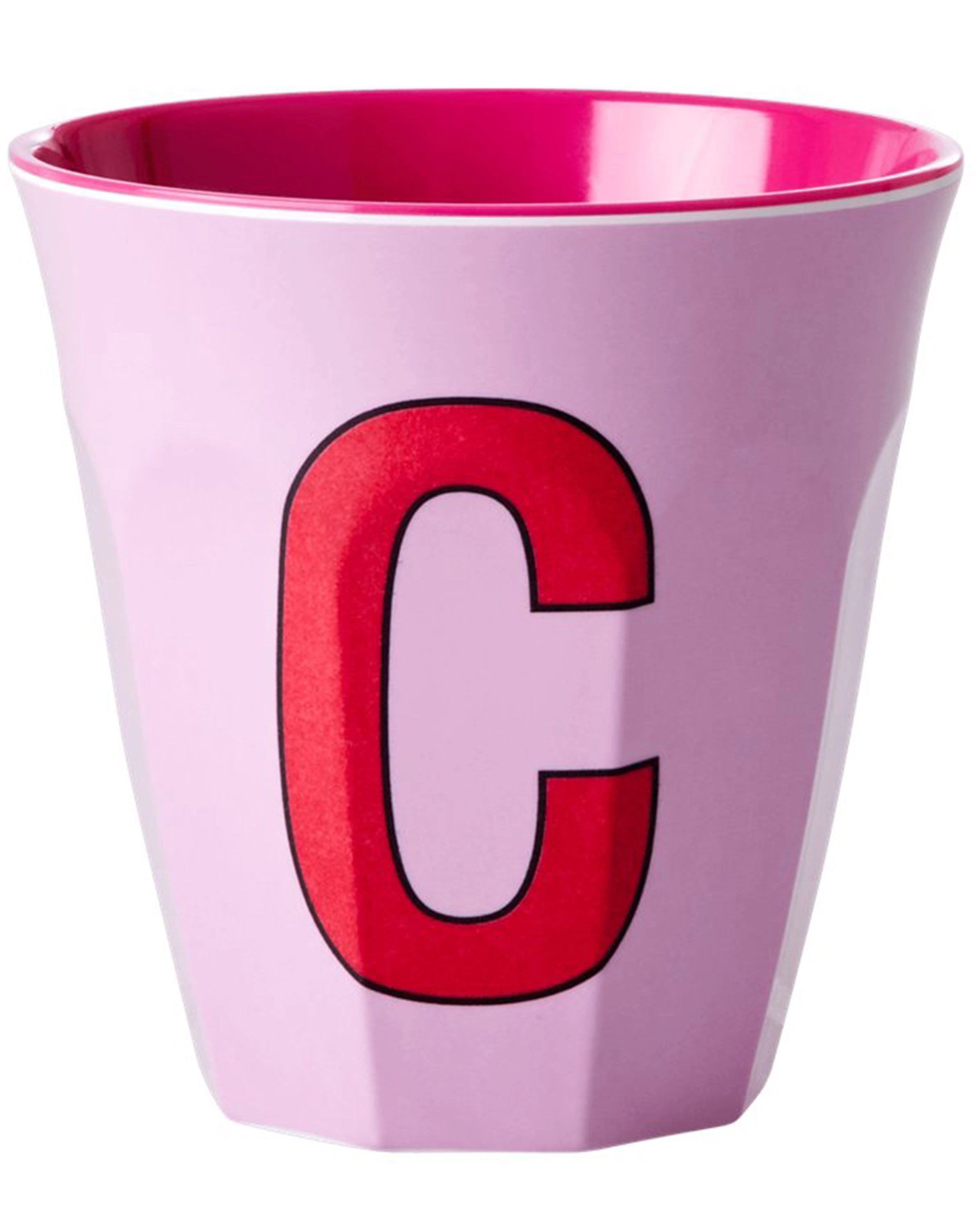 Melamin-Becher LETTER C - MEDIUM in pink