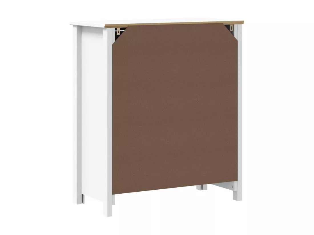 Armoire de salle de bain BERG blanc 69,5x34x80 pin massif