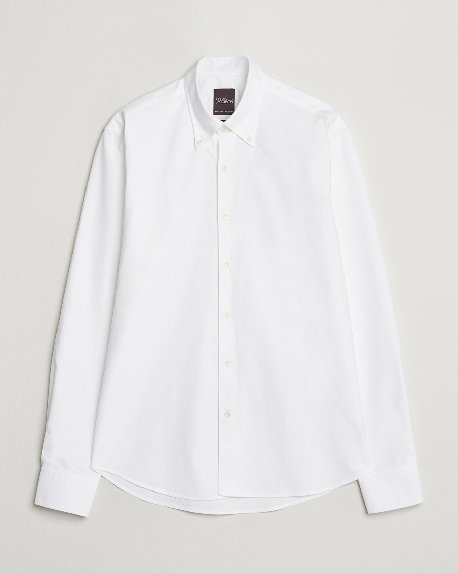 Oscar Jacobson Reg Fit BD Casual Oxford Optical White