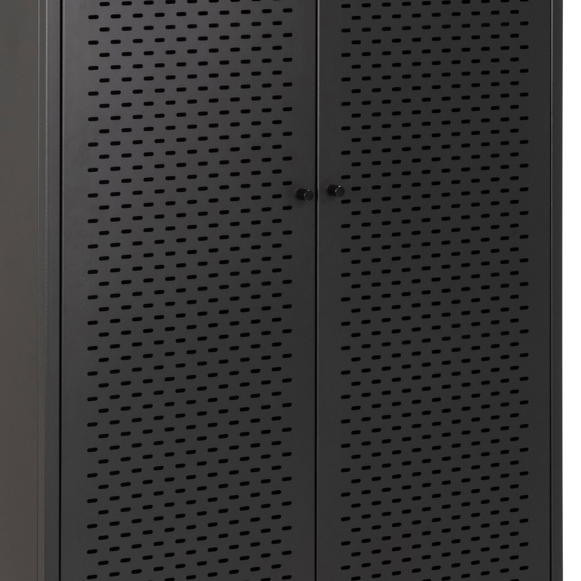 JAXTON Highboard - Schwarz / B: 80.0 cm x T: 40.0 cm x H: 160.0 cm