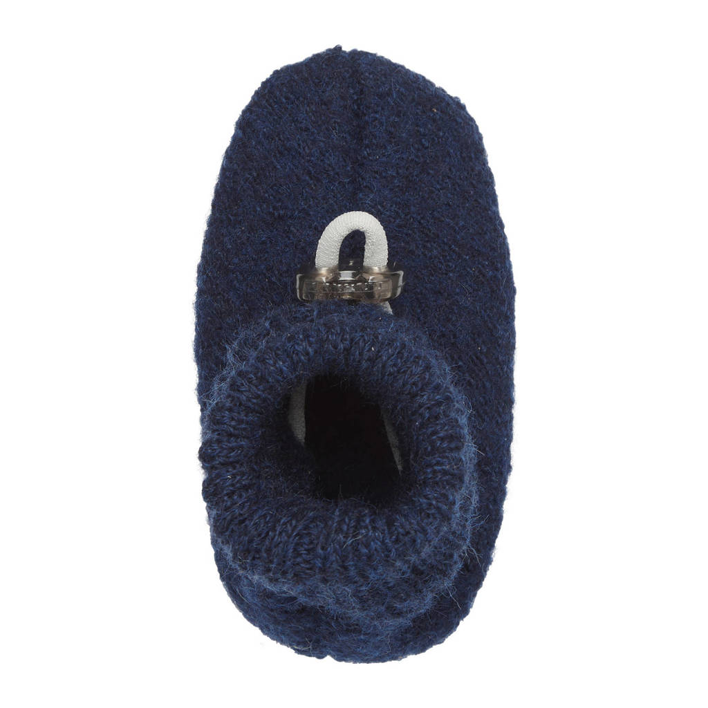 Bergstein wollen babyslofjes donkerblauw