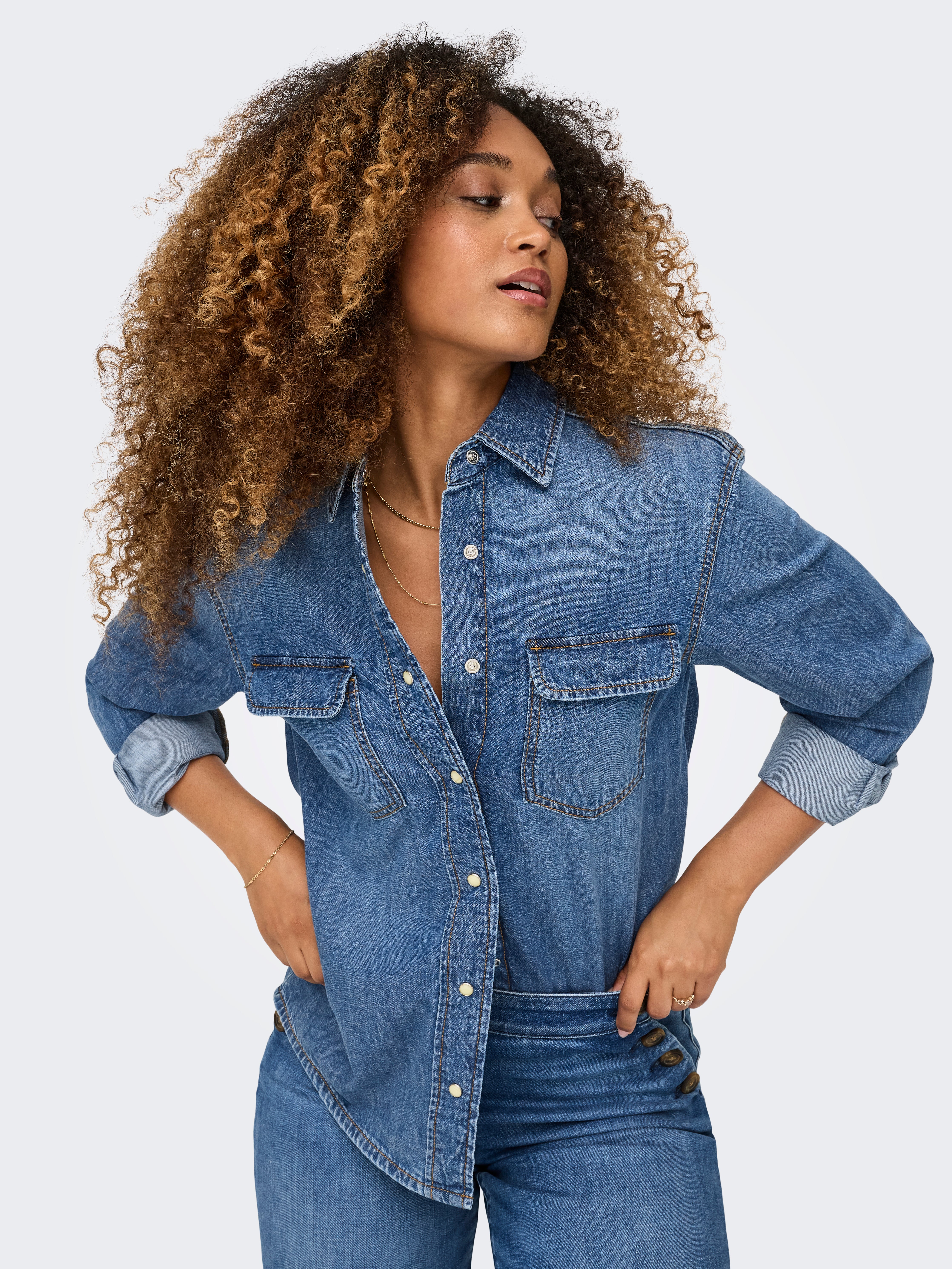 ONLSEVIGNY Hemd Dark Blue Denim