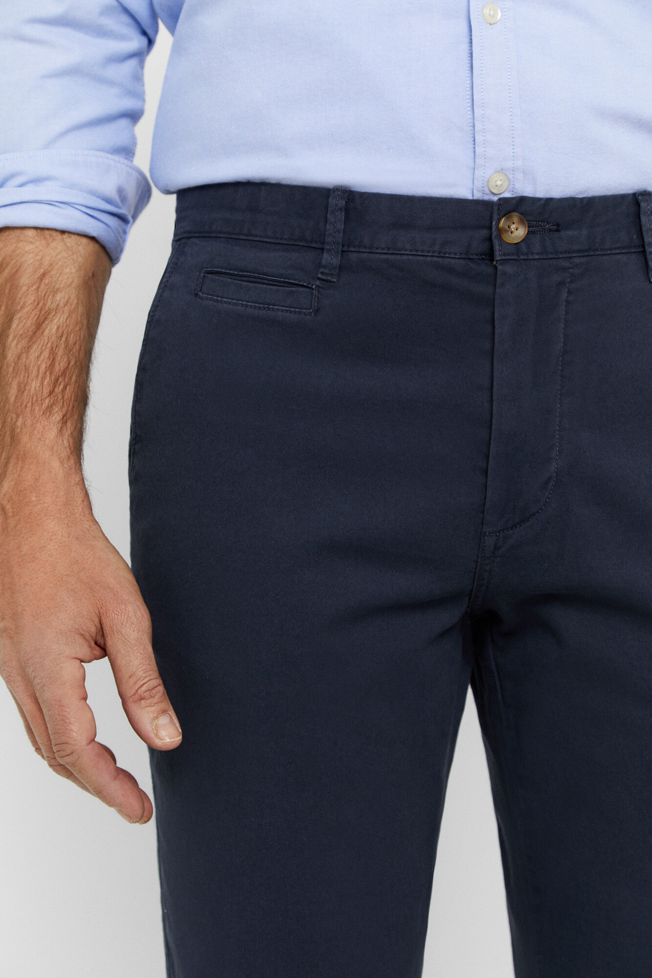 Calça chino slim fit - Azul escuro