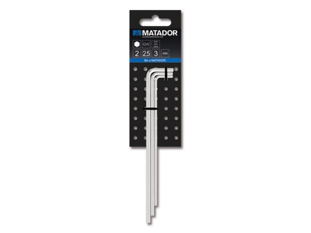 UNBRAKONØKKEL MATADOR 3-DELER 2/2,5/3MM
