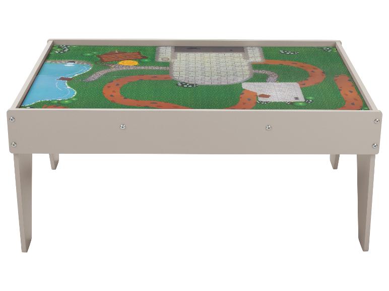 Houten speeltafel met treinset
