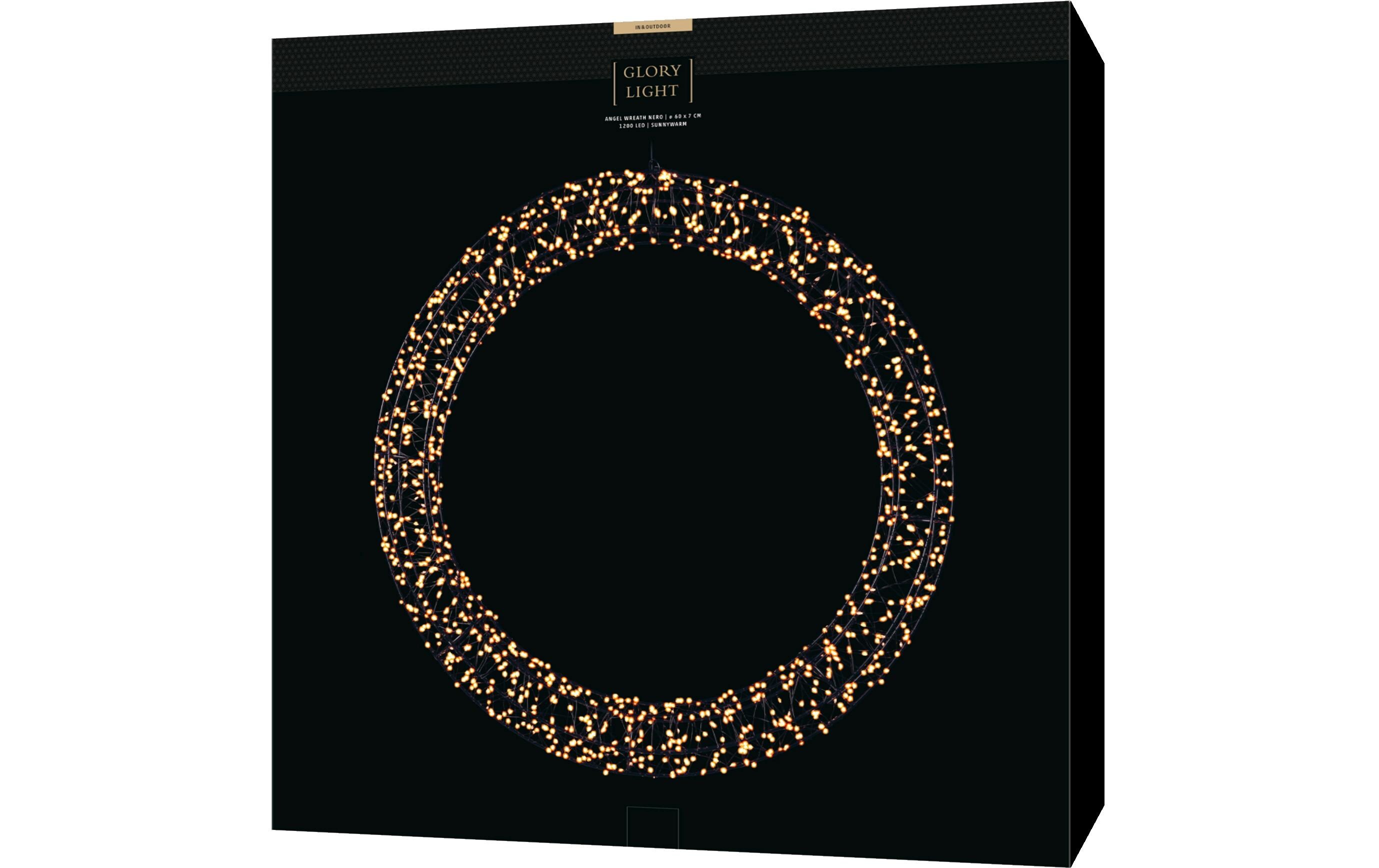 LED Engelskranz Nero 1200 LED, Ø 60 cm, 9 W<br>LED Weihnachtsdekoration für den Innen- und Aussenbereich