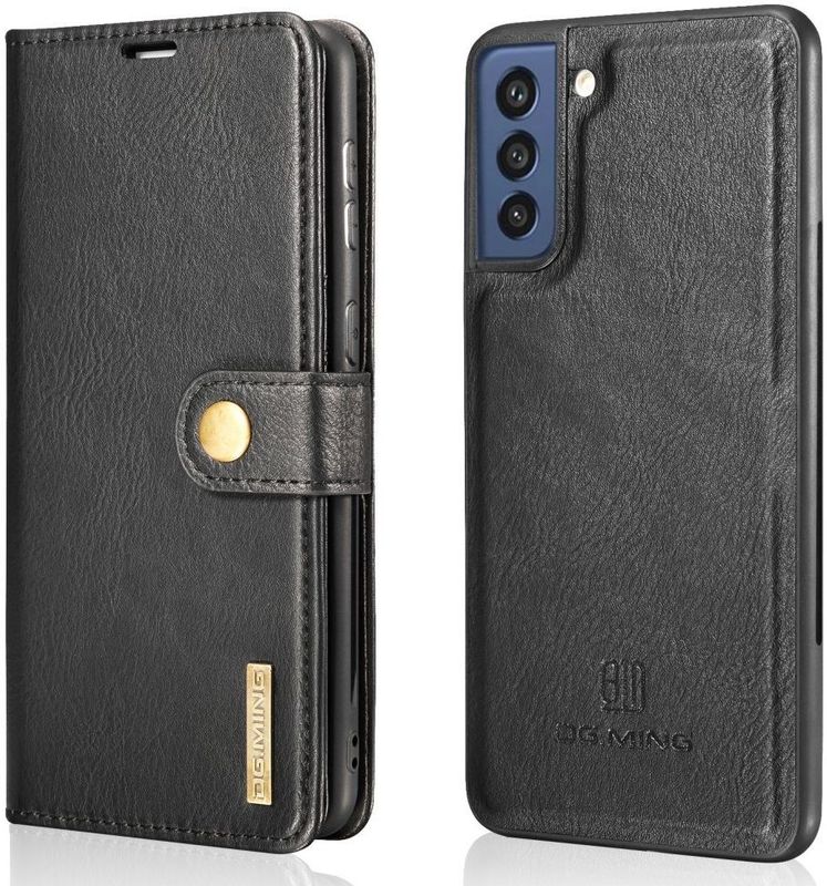 Samsung Galaxy S21 FE Hoesje 2-in-1 Book Case en Back Cover Zwart