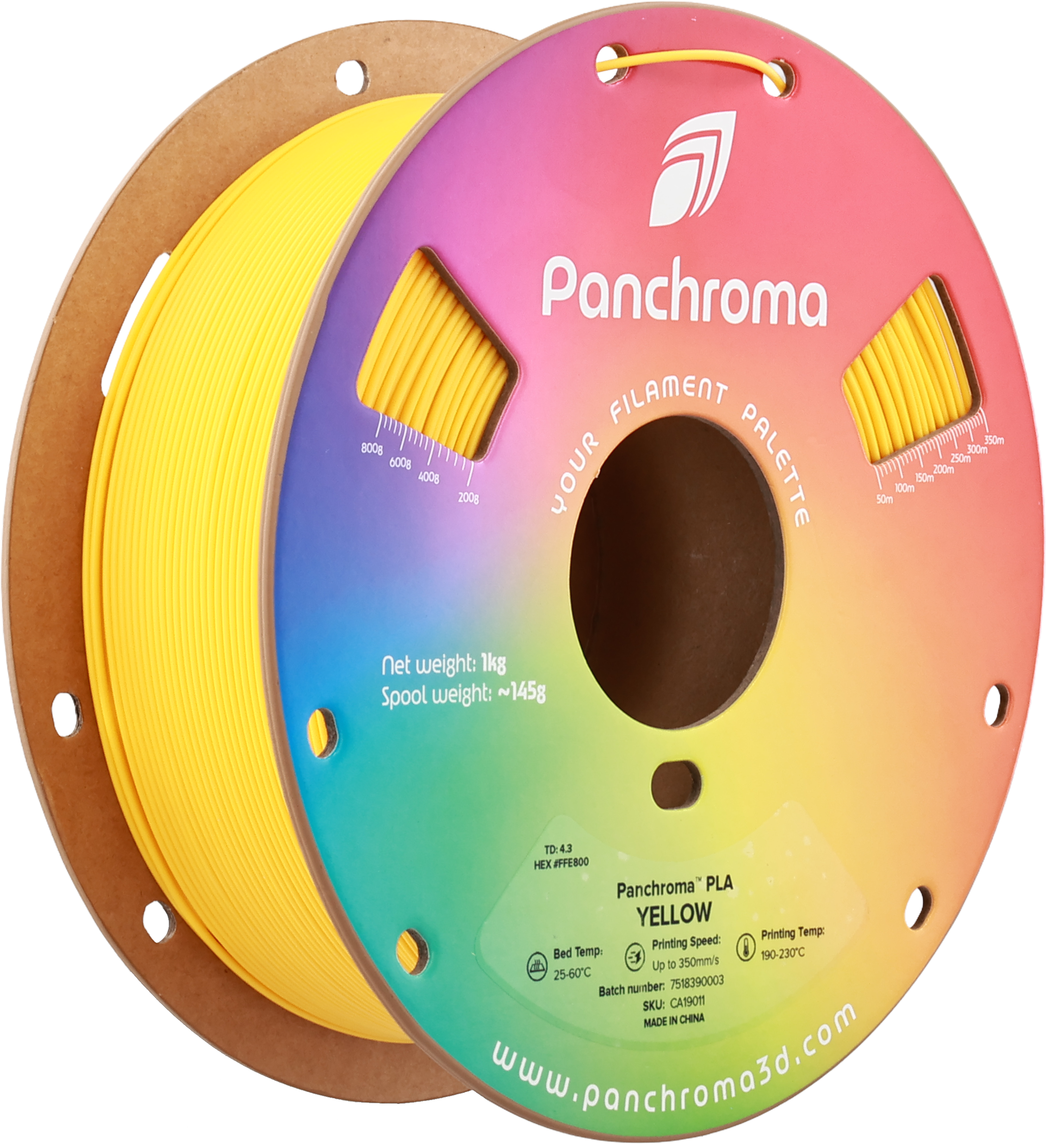 Polymaker  Panchroma™ PLA Yellow, 1,75 mm / 1000 g    High-Speed Filament in Yellow