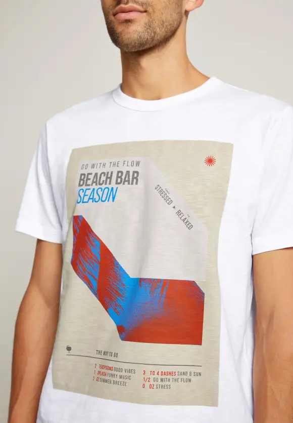 T-Shirt mit Frontprint - White