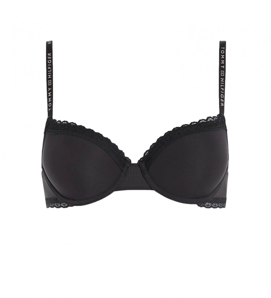 Sutiã Tommy Hilfiger Tonal Lace na cor preta