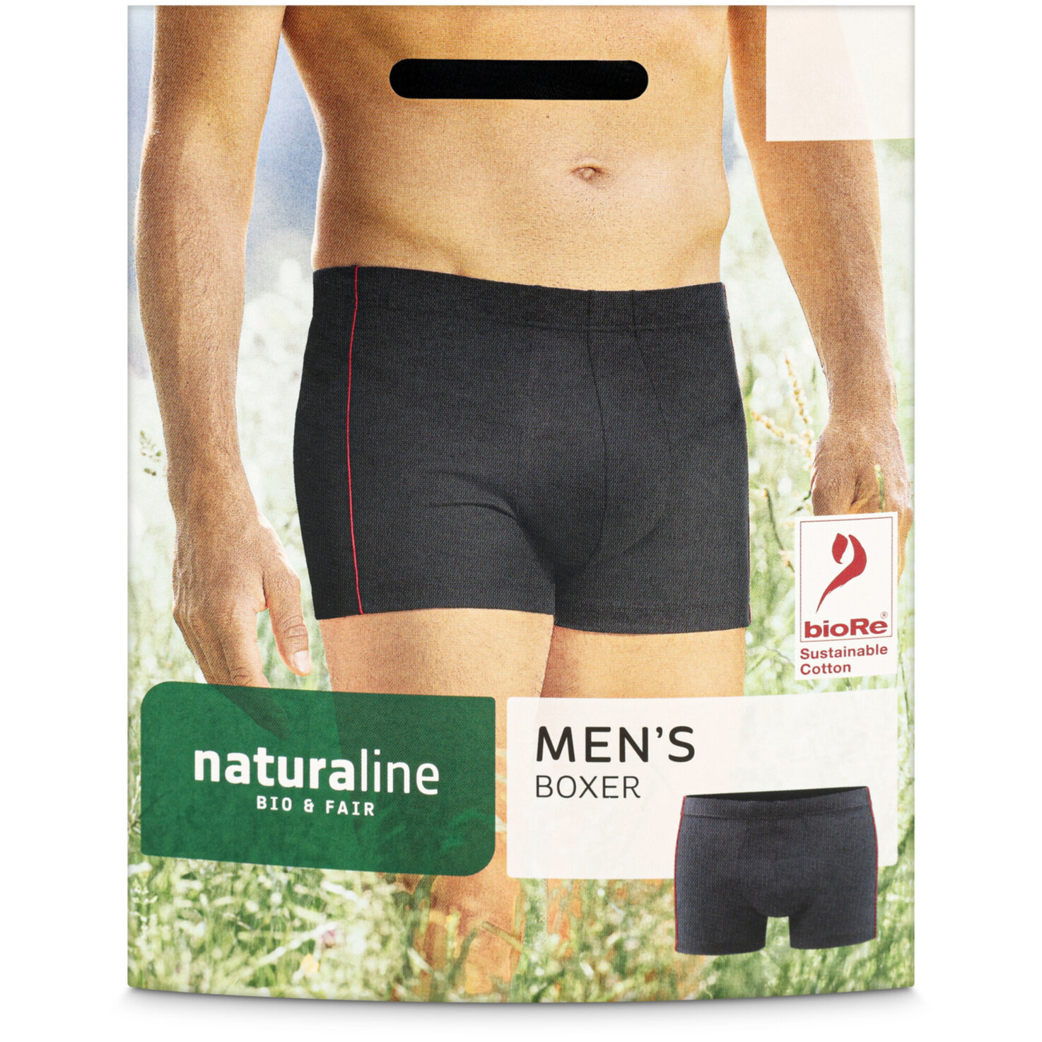 Naturaline Textil Herren Boxer schwarz M