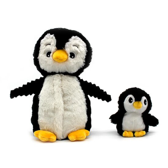Ptipotos Peluche pingouin Iglou et son bébé   Noir        25 cm   de               Les Déglingos