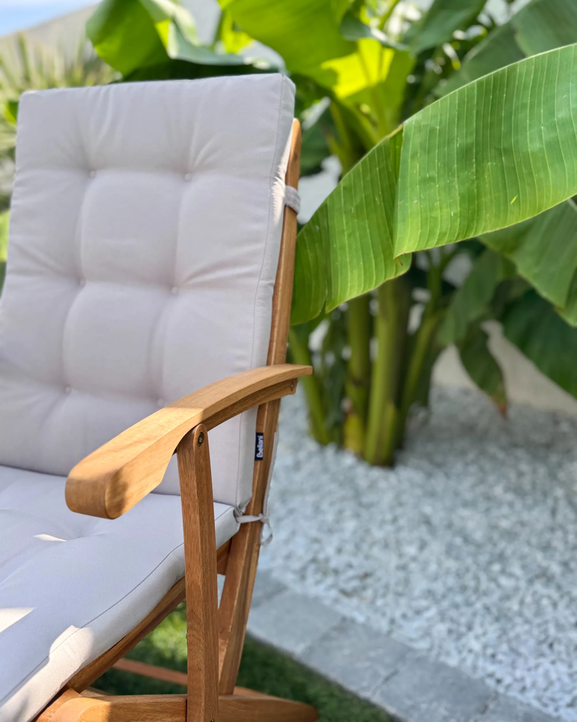 Set van 2 stoelen met zitkussen MAUI PREMIUM Acaciahout Taupe