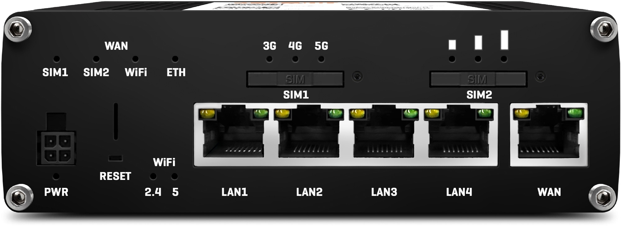 SELFSAT MWR 5560 WLAN Router eSIM 5G Cat 20  bis 3,4 Gbps inklusive SATCO 5G Antenne schwarz